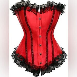 Red Romantic Goth Corset